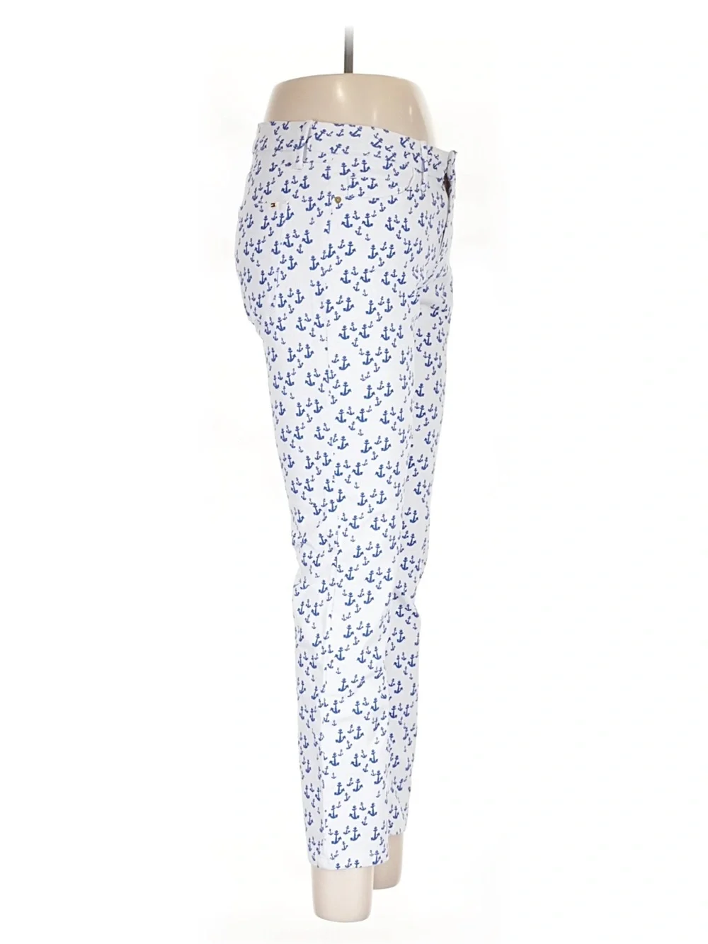 Tommy Hilfiger “Greenwich Skinny Ankle” Crisp Nautical White w/blue Anchor Print